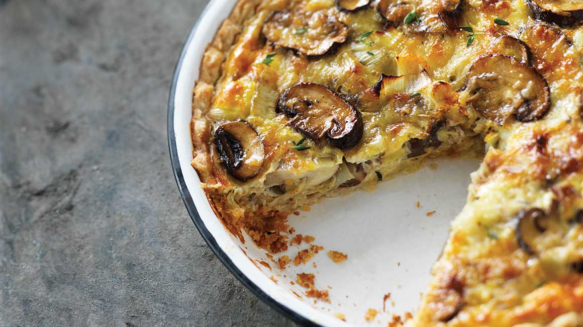 6. Mushroom and Leek Quiche