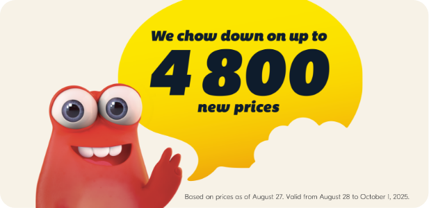 We chow down on up to 4800 new prices