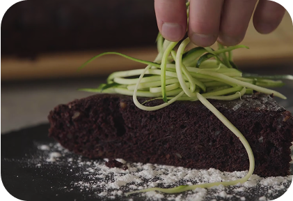 gâteau chcolat et courgette