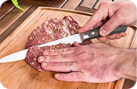 Rouleau de Bavette de Bœuf Sterling Silver Farcie au Fromage Raclette OKA