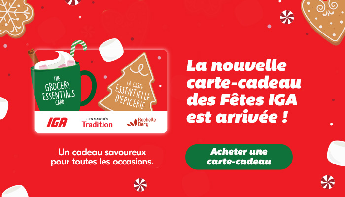 La nouvelle carte-cadeau des Fêtes IGA est arrivée !