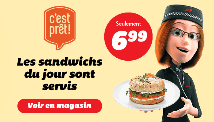 Les sandwichs du jour sont servis - Voir en magasin