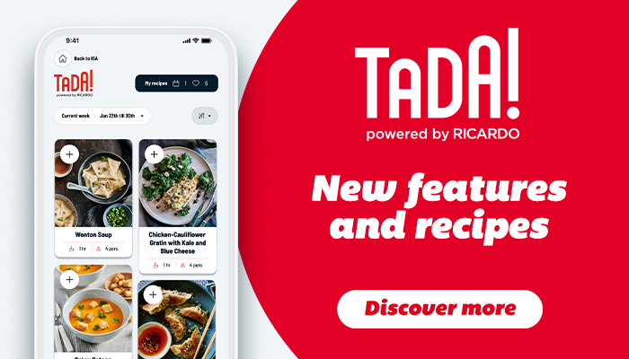TADA! New features and recipes - Discover more