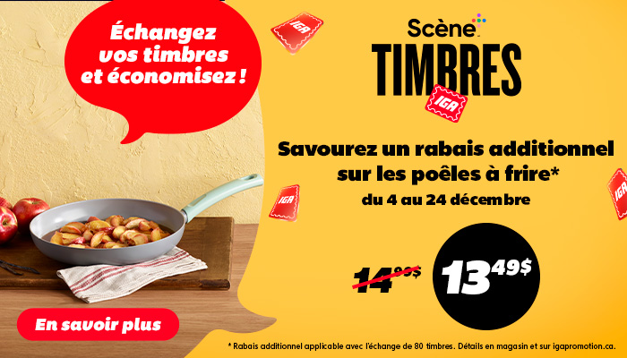 Savourez un rabais additionnel sur les casseroles* du 4 au 24 décembre - En savoir plus